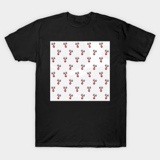 Funny clown face pattern with Red nose T-Shirt